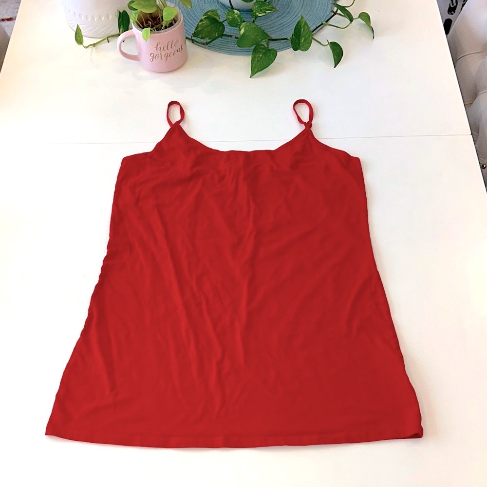 Active Basic Vibrant Red Camisole Top